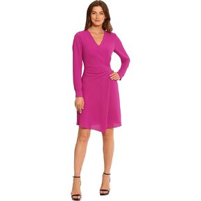 Maggy London Women's Faux Wrap Crepe Dress with Asymmetric Hem Workwear Office Event Date Night Out Guest of in Kuwait