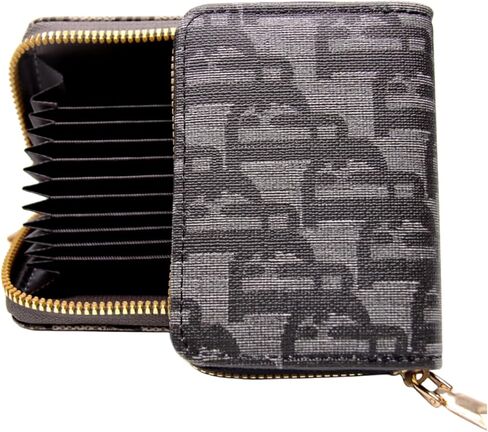 محفظة بطاقة الائتمان فيليتا، حامل بطاقات بسحاب للجنسين، محفظة سفر آمنة لحامل بطاقات الائتمان RFID (أسود-3) in Kuwait