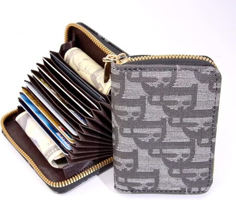 محفظة بطاقة الائتمان فيليتا، حامل بطاقات بسحاب للجنسين، محفظة سفر آمنة لحامل بطاقات الائتمان RFID (أسود-3) in Kuwait