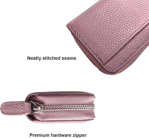 حامل بطاقات الائتمان FIXIZY RFID، محفظة صغيرة من الجلد الطبيعي ثنائية الطي مع 20 فتحة in Kuwait