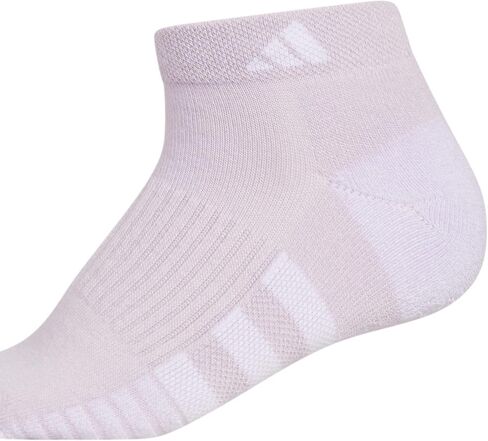 adidas Women's Cushioned Low Cut Socks (3-pair) With Arch Compression, Silver Dawn Grey/White/Wonder Blue, Medium in Saudi Arabia