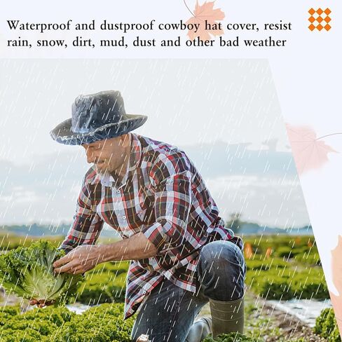 10 قطع غطاء قبعة رعاة البقر XXL شفاف مقاوم للماء غطاء واقي من المطر غطاء مرن قبعة كاوبوي غطاء تخزين قبعة كاوبوي in Kuwait