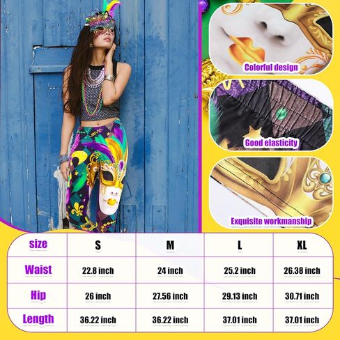 Hicarer 8 قطعة إكسسوارات أزياء ماردي غرا للنساء ماردي غرا السراويل عقال أقراط قلادة قناع لحفلة ماردي غرا in Saudi Arabia