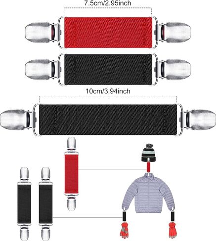 8 Pcs Kids Mitten Clips Hat Clip Winter Elastic Dress Cinch Clip Glove Clip Back Cinch Shawl Clip for Toddler Baby Kids Women in Saudi Arabia