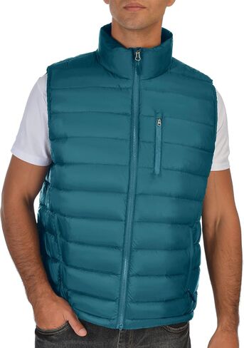 Lesmart Mens Down Vest Lightweight Packable Winter Outdoor Puffer Vest Jacket with Pockets in Saudi Arabia