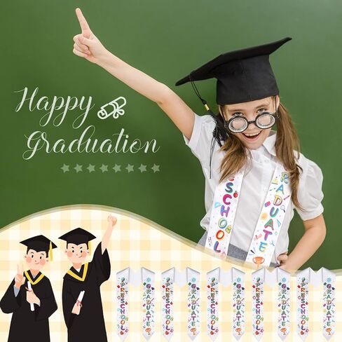 24 Pieces Preschool Printed Graduation Stole Graduation Stole Satin Sash Graduation Sash Honor Stole Grads Sublimation Stole Printed Graduation Stole Unisex in Saudi Arabia