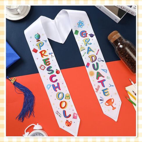 24 Pieces Preschool Printed Graduation Stole Graduation Stole Satin Sash Graduation Sash Honor Stole Grads Sublimation Stole Printed Graduation Stole Unisex in Saudi Arabia