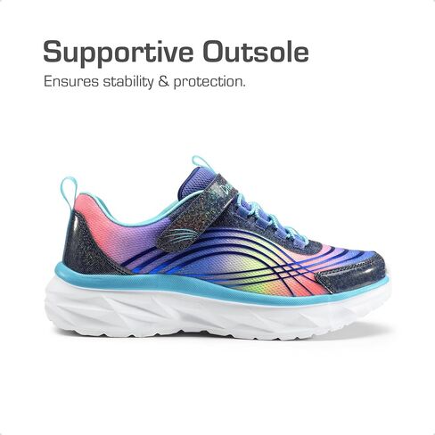 DREAM PAIRS Kids Sneakers for Girls Tennis Shoes Kids Sparkle ColorBurst Lightweight Running Shoes Casual Walking Shoes with Hook and Loop for Little/Big Kid in Saudi Arabia