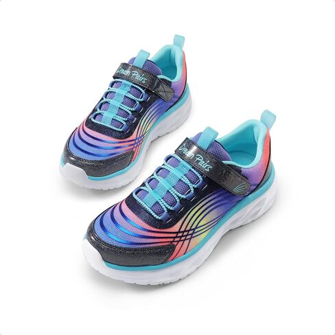 DREAM PAIRS Kids Sneakers for Girls Tennis Shoes Kids Sparkle ColorBurst Lightweight Running Shoes Casual Walking Shoes with Hook and Loop for Little/Big Kid in Saudi Arabia
