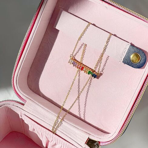 منظم المجوهرات الأساسيات للحفلات المعبأة؛ تخزين الأزياء الصغيرة للنساء والفتيات للخواتم والقلائد والأقراط؛ مظهر عصري للسيدات في المدرسة أو العمل أو السفر أو في المنزل؛ الأزرق الداكن in Kuwait