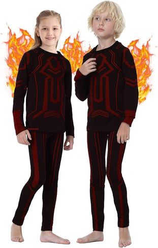 ملابس داخلية حرارية للأطفال من FEIXIANG، مجموعات طويلة من جونز، قمصان وسراويل طويلة الأكمام للأولاد في فصل الشتاء معدات الطقس البارد in Kuwait