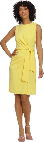 Maggy London Women's Sleeveless Cloud Crepe Sheath with Waist Tie Detail in Kuwait