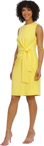 Maggy London Women's Sleeveless Cloud Crepe Sheath with Waist Tie Detail in Kuwait
