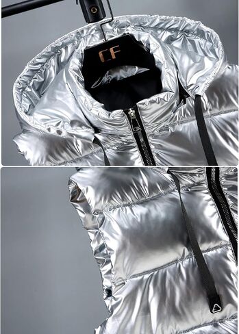 Esmeling Mens Waterproof Hooded Puffer Vest Sleeveless Puffy Jacket with Pockets in Saudi Arabia