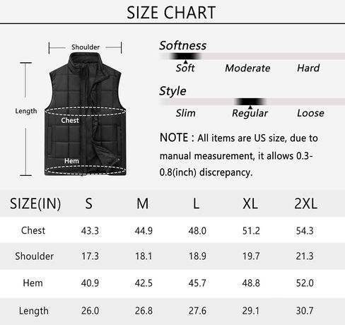 Vcansion Men's Outdoor Quilted Puffer Vest Stand Collar Lightweight Down Sleeveless Jacket Padded Vest in Saudi Arabia