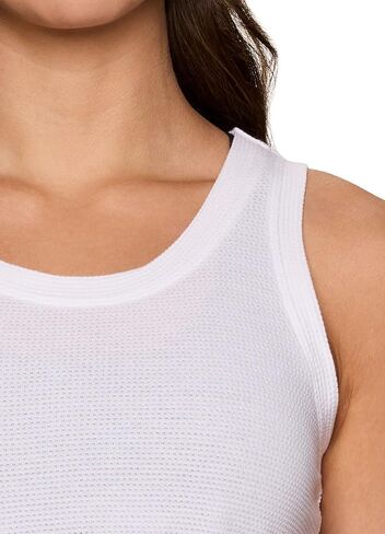 RBX Women's Cotton Blend Tank Top, Textured Breathable Workout Cami with Side Ruching for Running, Casual Wear, Fashion in Kuwait