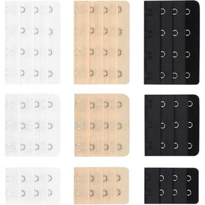 Yolev 9Pcs Women's Bra Extenders 2 Hook/3 Hook/5 Hook Bra Extension Strap Lady's Elastic Bra Extender Bra Band for Women in Saudi Arabia