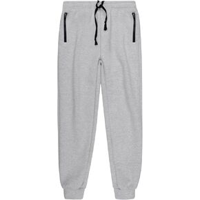 BIG ELEPHANT Boys Sweatpants with Zipper Pockets & Drawstring, Soft Kids Athletic Joggers Pants