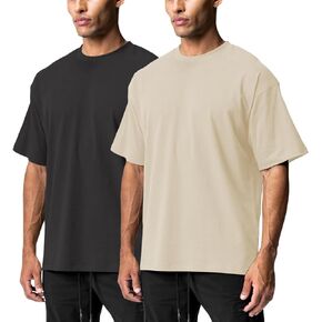 XYKJFIT Mens Crew Neck Short Sleeve Athletic Shirts Solid Active Running Tee Loose Fit Gym Workout T-Shirt,2-Pack