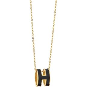 AIMADE H Necklace for Women Girls 18K Gold Plated Classic Letter Design Cute Fashion Necklace Pendant Jewelry Gifts for Women