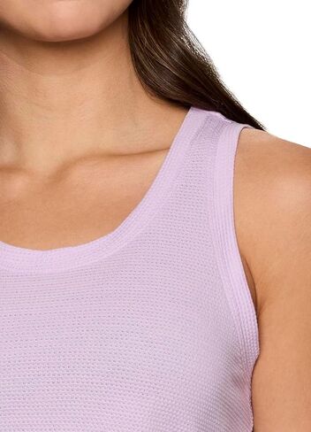 RBX Women's Cotton Blend Tank Top, Textured Breathable Workout Cami with Side Ruching for Running, Casual Wear, Fashion in Kuwait