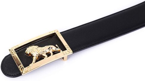 Yuangu Men's Luxury Gold/Silver Three-dimensional Tiger Buckle Design Top Cowhide Belt in Saudi Arabia