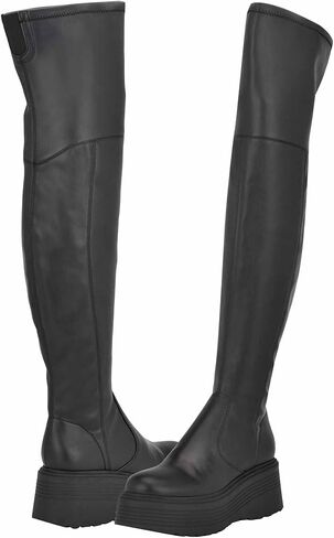 Nine West Women's GETON Over-The-Knee Boot, Black 001, 8 in Saudi Arabia