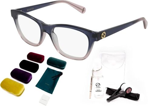 Gucci GG03720 Woman Rectangular Shape Eyeglasses + Bundle with eSHADES Luxury Eyewear Kit in Saudi Arabia