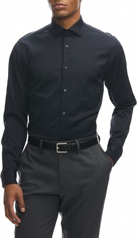 Perry Ellis Men's Slim Fit Performance Stretch Solid Dress Shirt in Saudi Arabia
