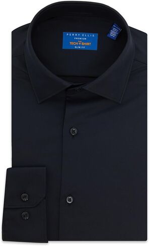 Perry Ellis Men's Slim Fit Performance Stretch Solid Dress Shirt in Saudi Arabia