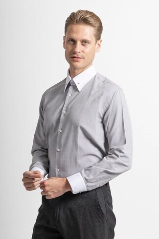 قمصان بأكمام طويلة وياقة دبوسية للرجال | قمصان رجالي أنيقة بأزرار in Kuwait