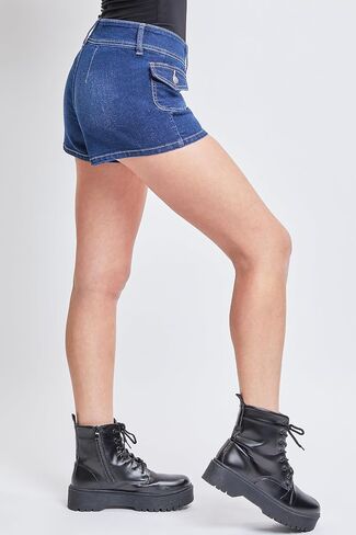 YMI womens Women's Low Rise Denim Shorts With Side Patch Pockets Shorts in Saudi Arabia