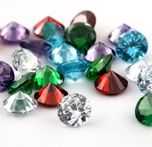 JINGANGZUO حجم 1.0 مللي متر-12.0 مللي متر مكعب مستدير من حجر الزركونيوم مزيج 5 ألوان AAAAA أحجار تشيكوسلوفاكيا فضفاضة لصنع المجوهرات in Kuwait