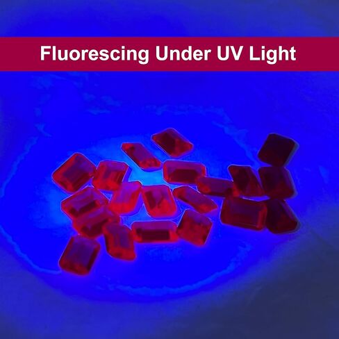 Gryrigns 20 قطعة من حجر الياقوت الاصطناعي السائب بالجملة قطع الزمرد الأحمر اكسيد الالمونيوم مجموعة الأحجار الكريمة الأوجه، درجة AAA VVS in Kuwait