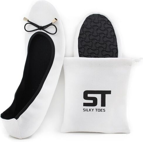 أحذية باليه مسطحة قابلة للطي من جلد الغزال حريري للنساء، أحذية نسائية مريحة باللون الأسود أو الملون in Kuwait