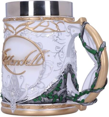 Nemesis Now Officially Licensed Lord of The Rings Rivendell Tankard, White, 15.5cm in Saudi Arabia