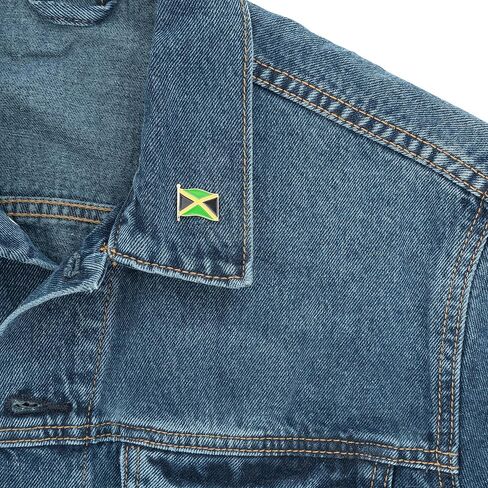 Jamaica Country Flag Lapel Pin Enamel Made of Metal Souvenir Hat Men Women Patriotic Jamaican (Waving Flag Lapel Pin) in Saudi Arabia