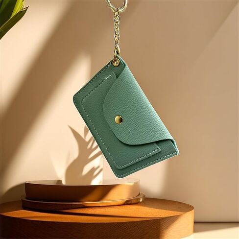 فيليتا - حافظة بطاقات الائتمان الجلدية العصرية للجنسين مع سلسلة مفاتيح (أزرق) in Kuwait