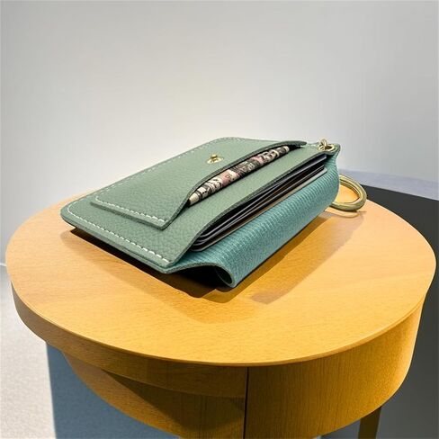 فيليتا - حافظة بطاقات الائتمان الجلدية العصرية للجنسين مع سلسلة مفاتيح (أزرق) in Kuwait