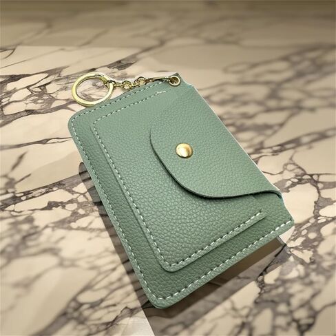 فيليتا - حافظة بطاقات الائتمان الجلدية العصرية للجنسين مع سلسلة مفاتيح (أزرق) in Kuwait