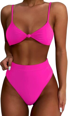 SUUKSESS Women Sexy High Waisted Bikini Sets Cheeky High Cut 2 Piece Swimsuits in Saudi Arabia