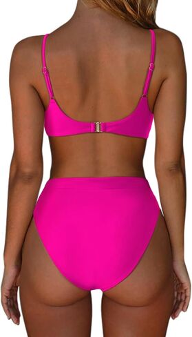 SUUKSESS Women Sexy High Waisted Bikini Sets Cheeky High Cut 2 Piece Swimsuits in Saudi Arabia
