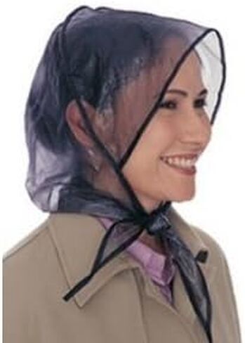 La Mart Women's Rain Bonnet With Full Cut Visor & Netting O/S Black in Saudi Arabia