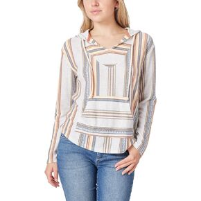 WallFlower Women's Baja Long Sleeve Knit Hoodie Pullover