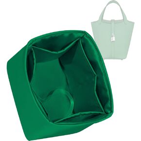 ZYZii Silk Purse Organizer for Picotin 14/18/22/26,Insert Bag in Bag,Luxury Handbag Tote Lining Bag Shapers(PC22,Champagne)