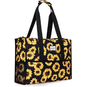 HAWEE Utility Tote Bag with Laptop Compartment Luggage Sleeve Zippered Multi-pocket Commute Shoulder Purse for Nursing/Work in Saudi Arabia