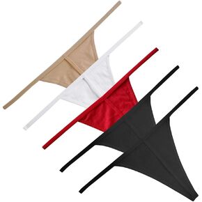 AROOMVE 5Pack Women Sexy Thong Cotton Panty Low Cut G-Strings Seamless Underwear in Kuwait