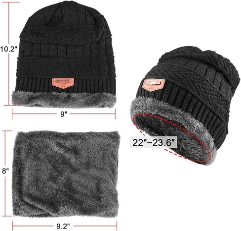 KRATARC وشاح شتوي دافئ قبعة صغيرة متماسكة قفاز الرقبة الجراميق مجموعة الكبار الرجال النساء في الهواء الطلق in Kuwait