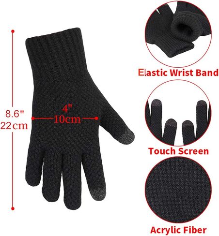 KRATARC وشاح شتوي دافئ قبعة صغيرة متماسكة قفاز الرقبة الجراميق مجموعة الكبار الرجال النساء في الهواء الطلق in Kuwait