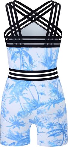 بدلة سباحة RAISEVERN للفتيات قطعة واحدة مع أشرطة متقاطعة بدلة استحمام صيفية ملابس بحر لعمر 7-14 سنة in Kuwait